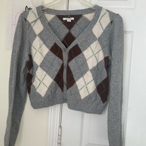 Gray Argyle Sweater